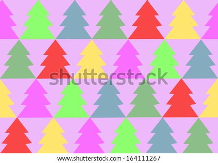 Festive christmas card with Christmas trees