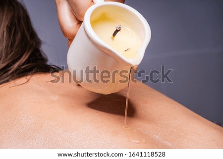 Spa massage oil candle background