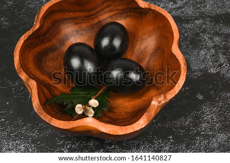 Dark easter. Black easter concept. Black eggs. Easter for black people.