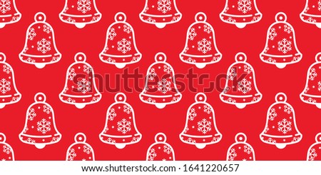bell seamless pattern Christmas illustration snowflake