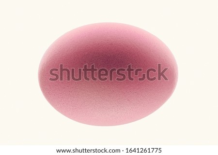 Pink egg on a white isolate background