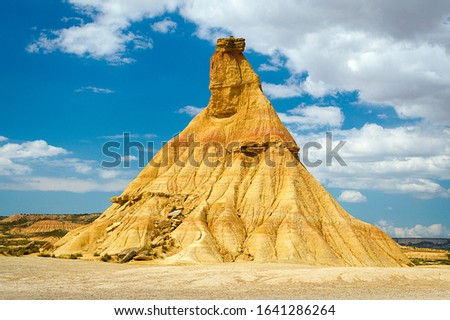 Rock formation in desert in Spain
