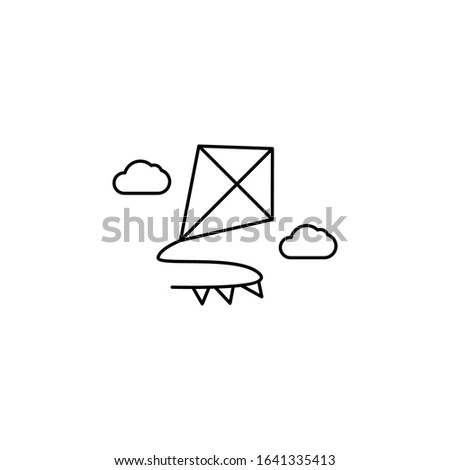 Kite cloud icon. Simple line, outline vector elements of spring icons for ui and ux, website or mobile application