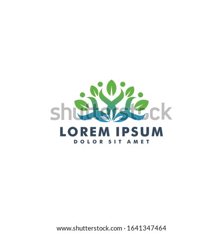 Nature flower logo design template vector illustration