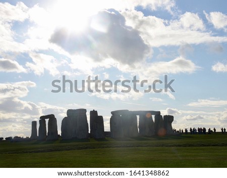 Stonehenge with background sky on a beautiful day 