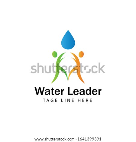 water leader modern logo template
