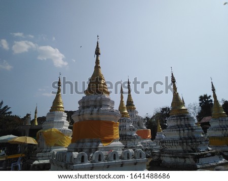 Thai temple architecture in Lampang Province, Thailand