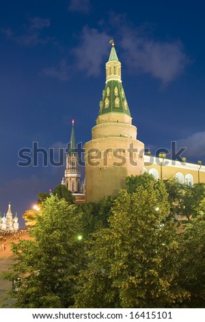 Russia. Moscow Kremlin Red square and Tower with star