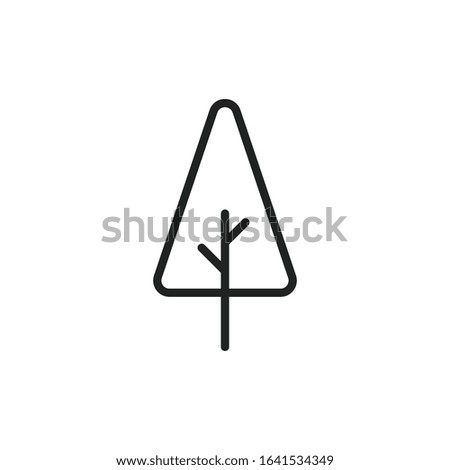 Simple tree line icon. Stroke pictogram. Vector illustration isolated on a white background. Premium quality symbol. Vector sign for mobile app and web sites.