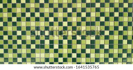 Beautiful seamless pattern of green tile background or wall. Art geometric shape for wallpaper. 
