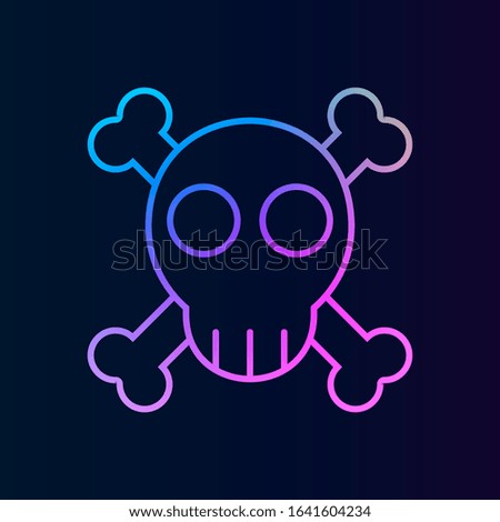 Skull nolan style icon. Simple thin line, outline vector of historyicons for ui and ux, website or mobile application