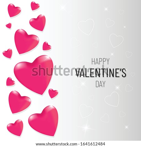 Background and Card with valentines day theme. Poster for special day with love concept.