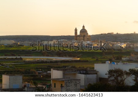 A picture of the Church in Xewkija, Gozo
