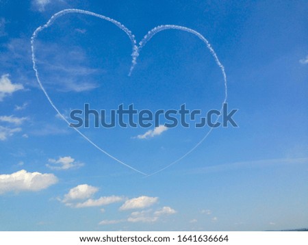 Heart drawn in the sky