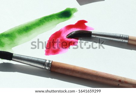 photo of art painting process