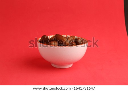 Moroccan dates in color background