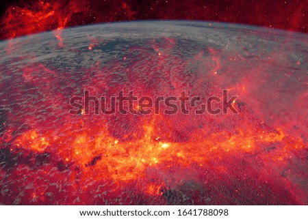 Colors of Earth. Our planet from orbit. Cosmic landscape. Elements of this image furnished by NASA