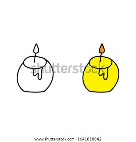 cartoon drawing of a candle