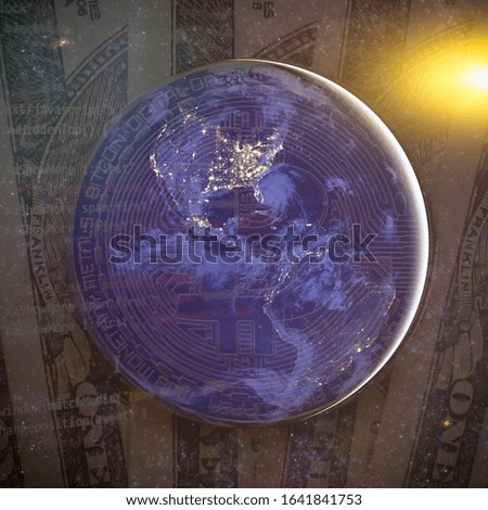 Bitcoin Planet, Bulk Payments Bitcoin, Digital Currency Globalization. Elements of this image furnished by NASA .