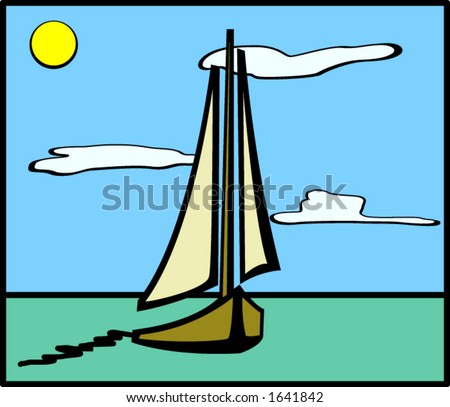 sail boat illustration