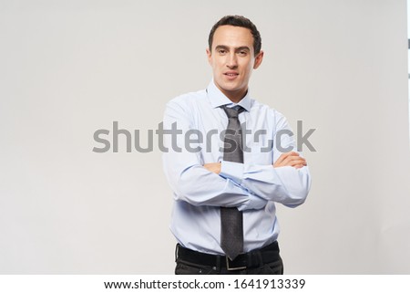 Business man shirt tie office finance manager