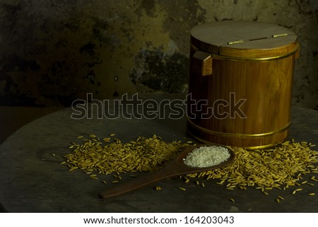 still life with rice Royalty-Free Stock Photo #164203043