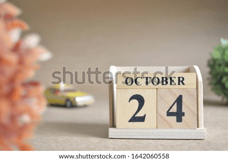 October 24, Date design in natural concept.