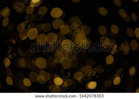 Yellow christmas lights bokeh, abstract bokeh lights