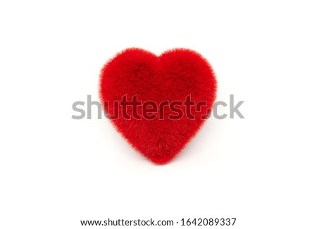 Red heart isolated on White background. Pictures for Valentine's Day.