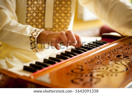 Harmonium is a old Indian instrument Royalty-Free Stock Photo #1642091338