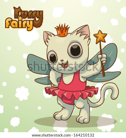 Furry Fairy, Kitty, vector