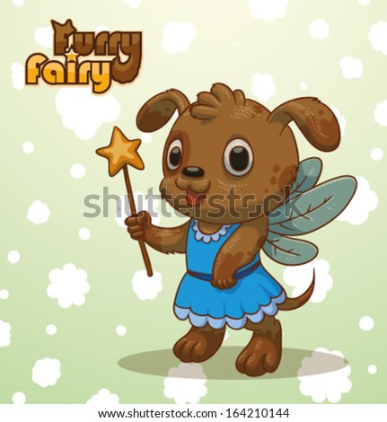 Furry Fairy, Puppy, vector
