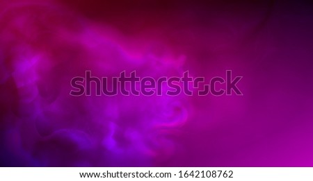 Realistic purple fog. Copy space. Colored fog. Hookah smoke. Neon color. Vector stock illustration. Purple bursts of light. Blurry shadows and rays of light. Mystic spectacular colored smoke. Abstract Royalty-Free Stock Photo #1642108762