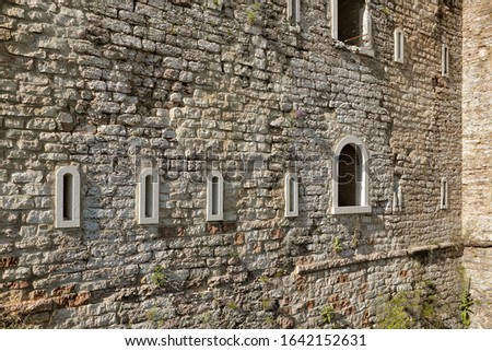 Walls of an ancient medieval castle