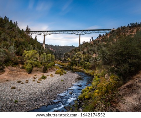 Foresthill Bridge in Auburn California Royalty-Free Stock Photo #1642174552