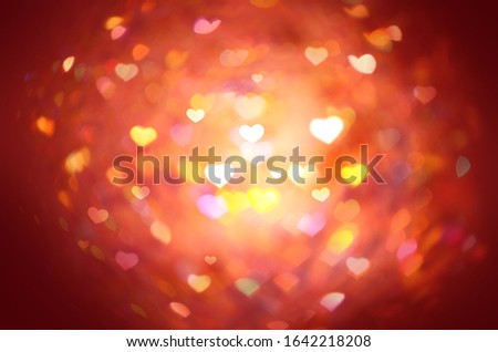 Valentines day abstract red background with hearts