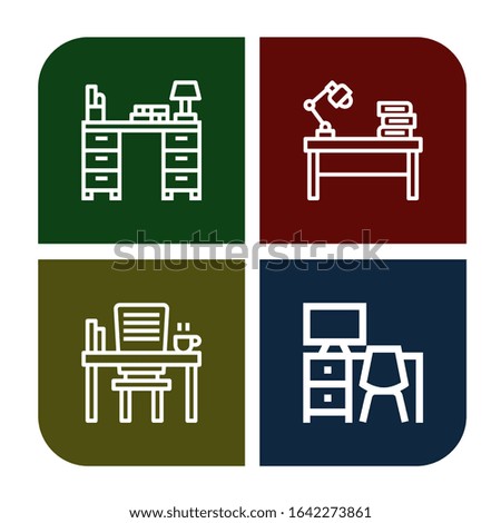 looking at computer simple icons set. Contains such icons as Desk, can be used for web, mobile and logo