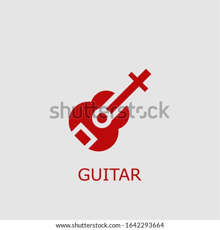 Professional vector guitar icon. Guitar symbol that can be used for any platform and purpose. High quality guitar illustration.