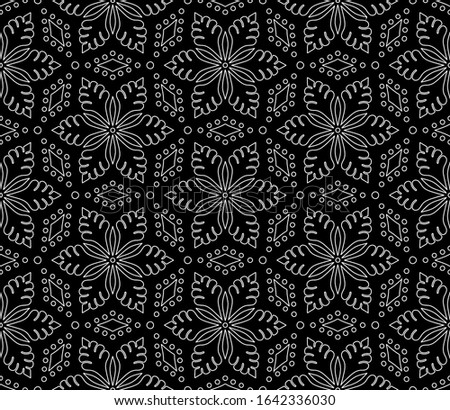 Abstract patterns seamless black and white doodle Sketch. Good for creative and greeting cards, posters, flyers, banners and covers.