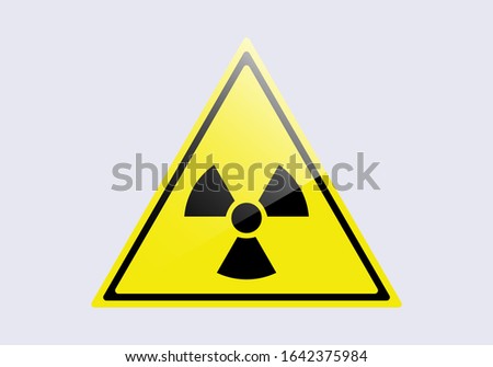 Illustration vector graphic of Danger Radiation Hazard Sign. Yellow Triangle Warning Symbol. Vector illustration of yellow nuclear sign isolated on a white background. vector Illustration EPS10.
