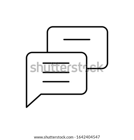 Chat bubbles, SEO icon. Simple line, outline vector elements of commerce icons for ui and ux, website or mobile application