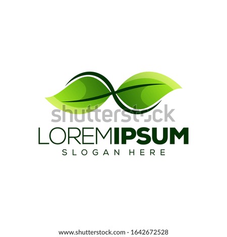 leaf logo design vector illustration