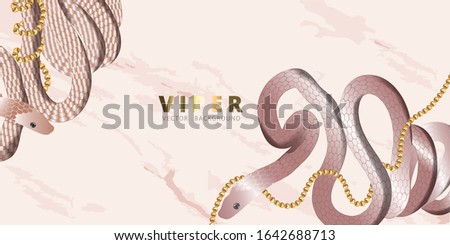 pink marble and viper. luxury fashion design wallpaper, background design for fabric and print, cover design template. -Vector illustration.