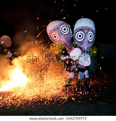 Baining Firework Dance, East New Britain, Rabaul, Papua New Guinea 