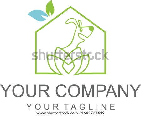 green pet home logo for business