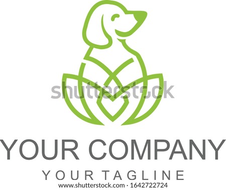 flower dog logo for you business