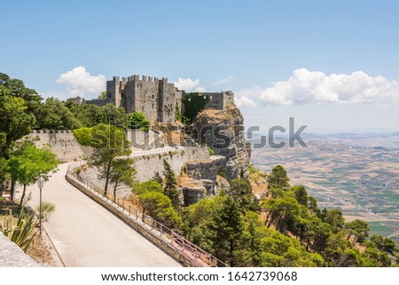 Erice, Sicily, Italy. Castello di Venere, medieval and norman castle Royalty-Free Stock Photo #1642739068