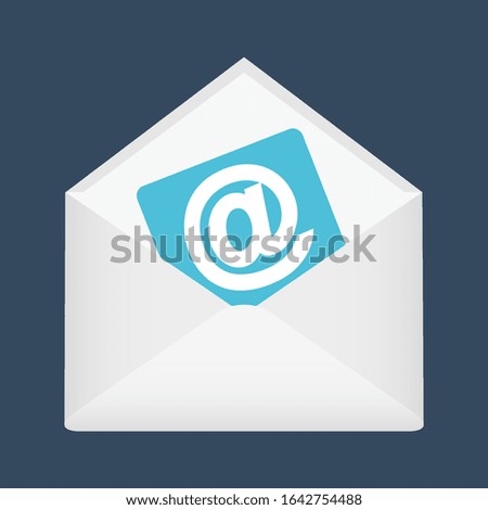 Envelope paper with icon email symbol. illustration for design