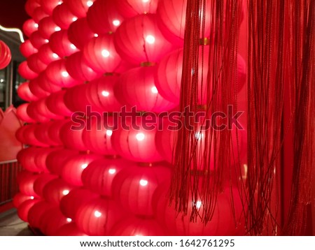 The Lantern or 'Tanglung' being hang for celebrate the coming Chinese New Year