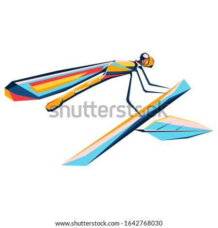 wpap pop art.
abstract dragonfly shape